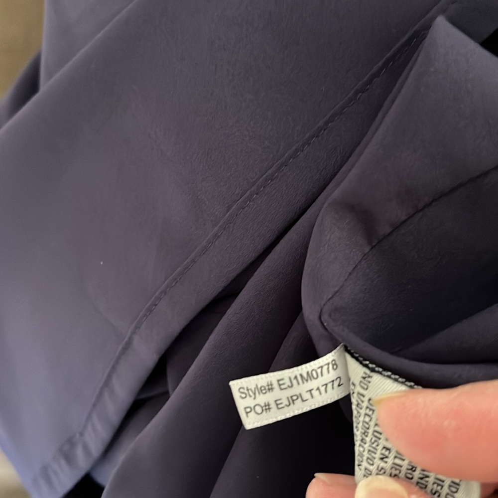 Eliza J Navy One-Shoulder Satin Cocktail Dress - Picture 10 of 10